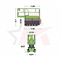 Чертеж Ножничный гусеничный подъемник AURORA ZS0508C