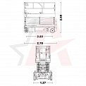 Чертеж Ножничный подъемник Sinoboom 1412E Plus 